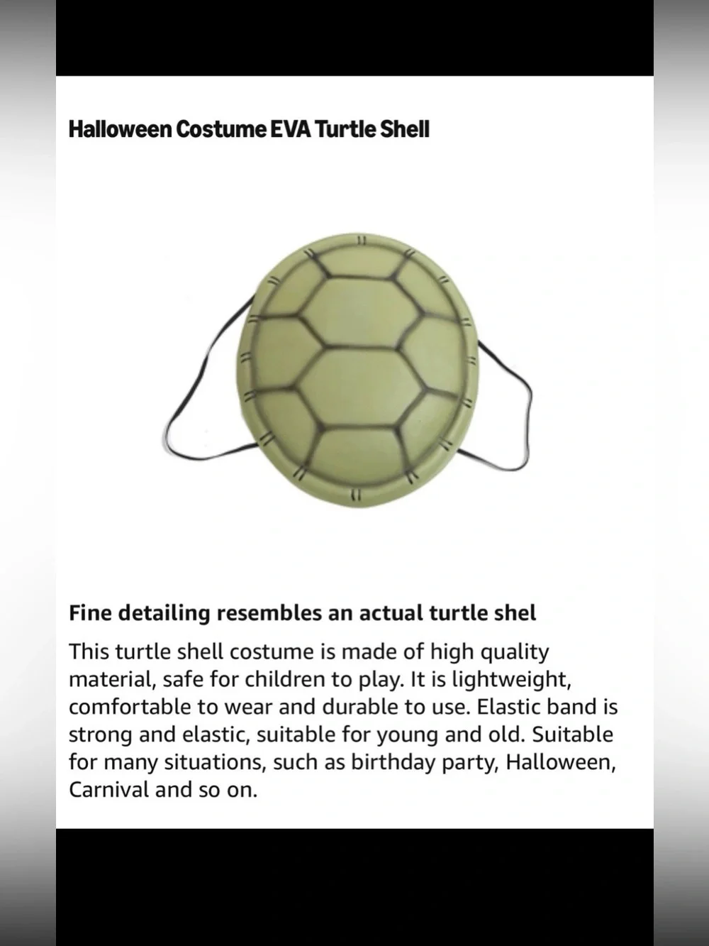 Kids Turtle Shell For Costume EVA Ninja Turtle Shell / Cosplay Turtle Shell